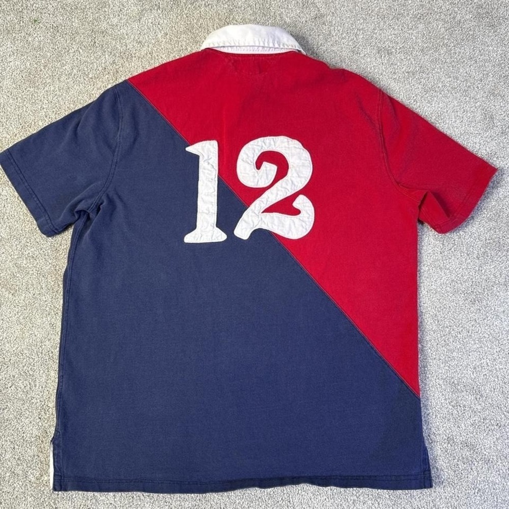 Polo Ralph Lauren Rugby Shirt M 98 Bleecker Cup Crest Colorblock - Picture 7 of 7